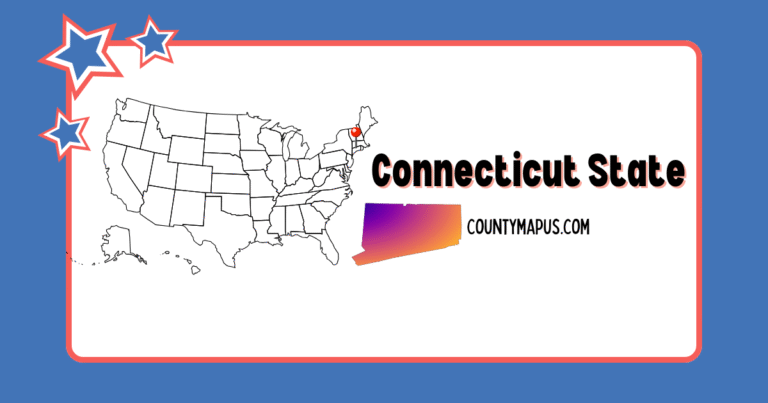 Connecticut State Map with County Map