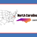 NC State Map with County Map