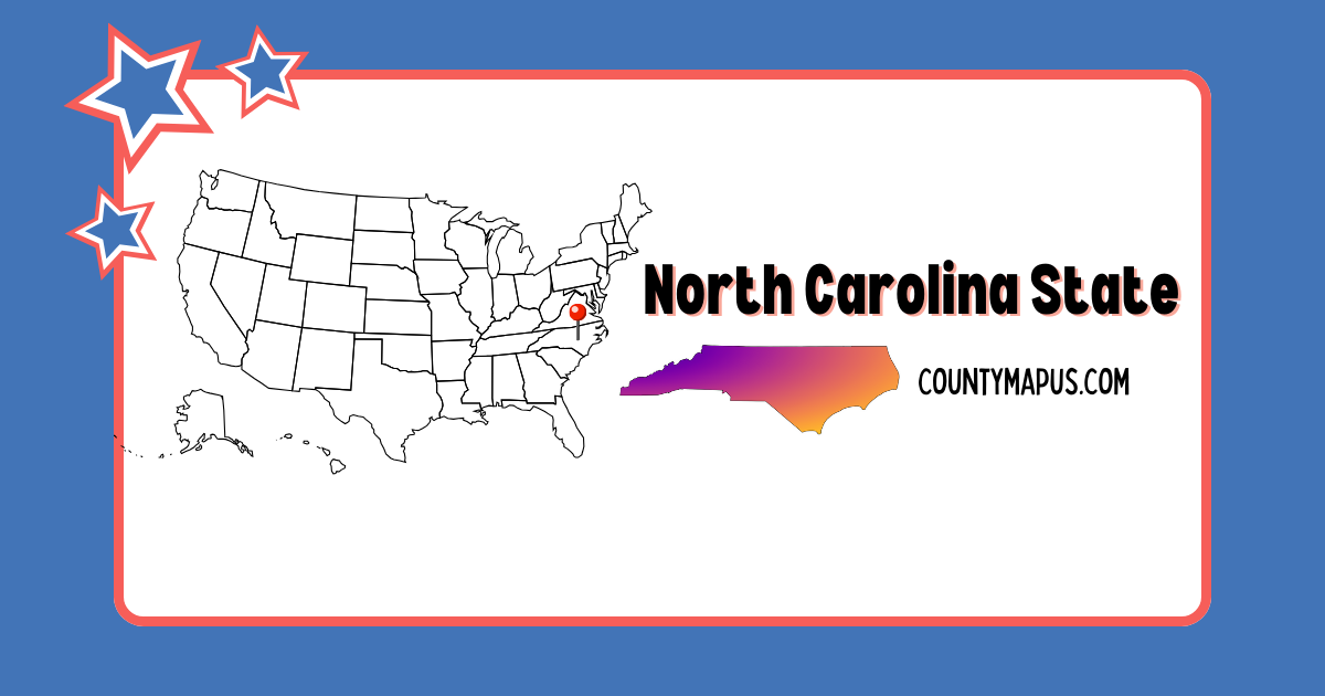 NC State Map with County Map