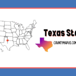 Texas State Map with County Map